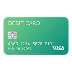 many ways to pay green debit card